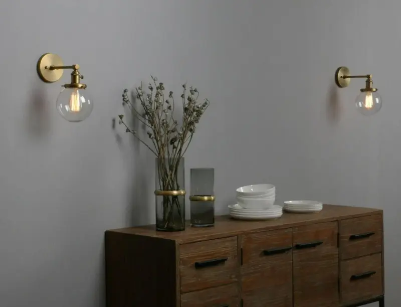 Homeko Glass Globe Wall Sconce