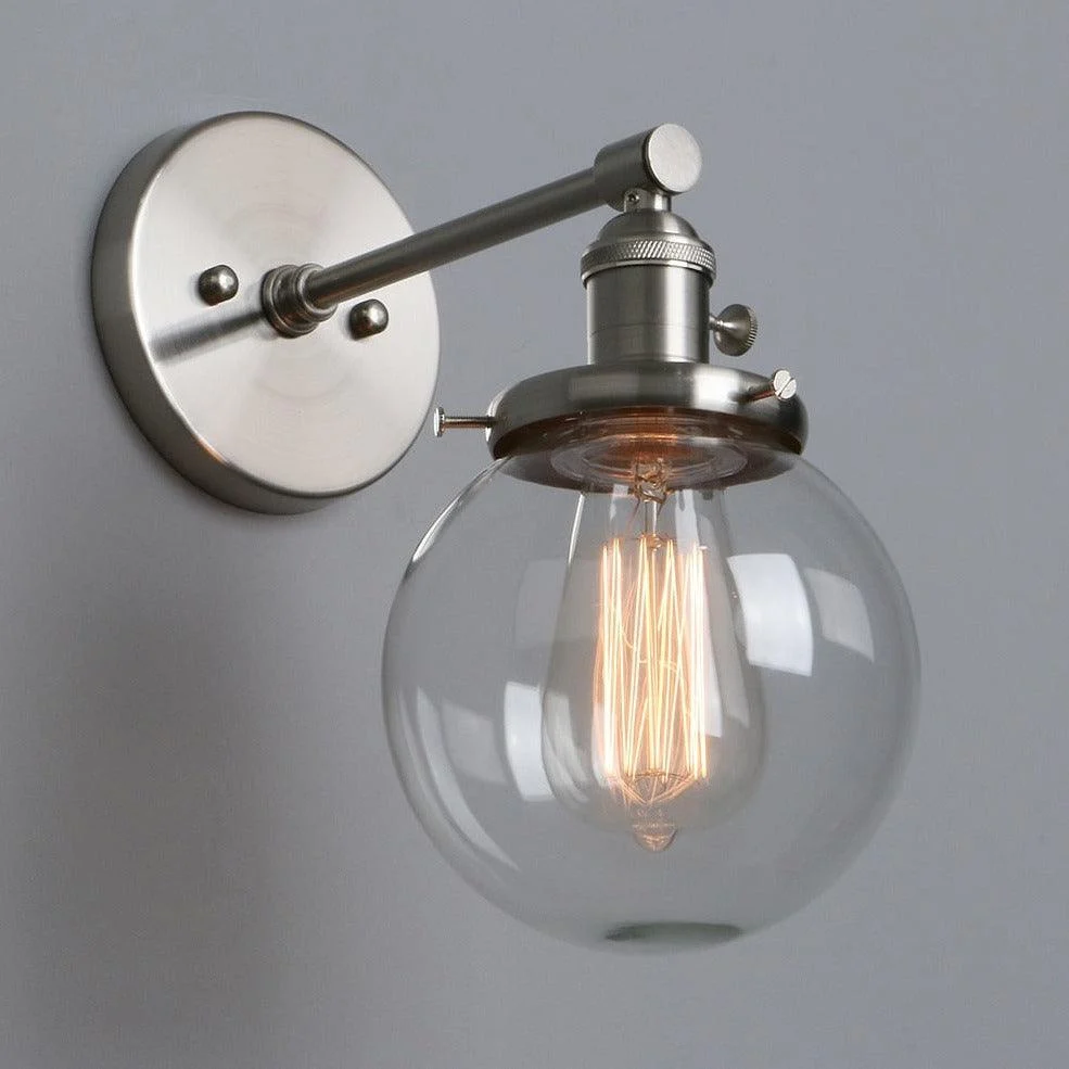 Homeko - Glass Globe Wall Sconce -