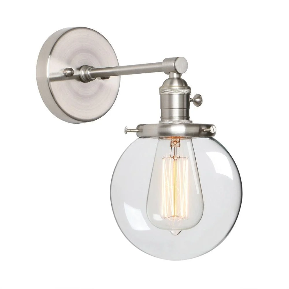 Homeko - Glass Globe Wall Sconce -