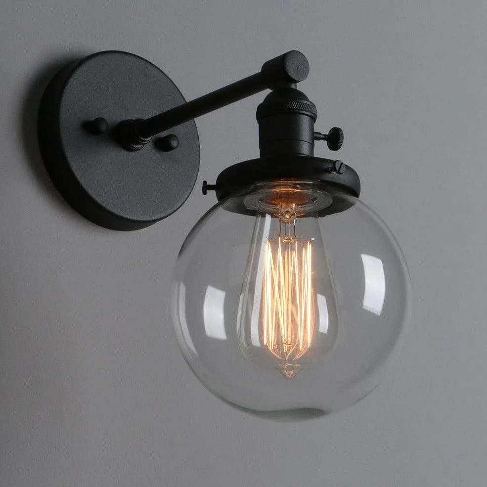 Homeko - Glass Globe Wall Sconce -