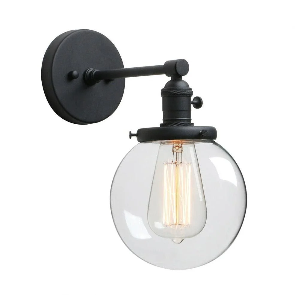 Homeko - Glass Globe Wall Sconce -