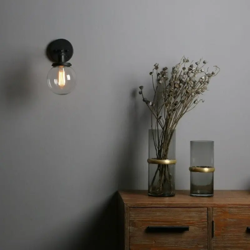 Homeko Glass Globe Wall Sconce