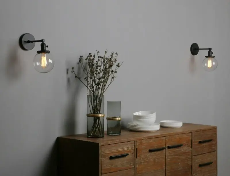 Homeko Glass Globe Wall Sconce