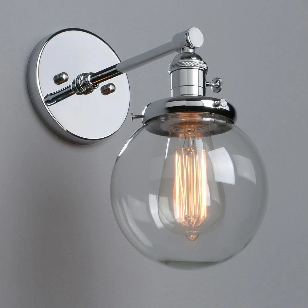 Homeko - Glass Globe Wall Sconce -