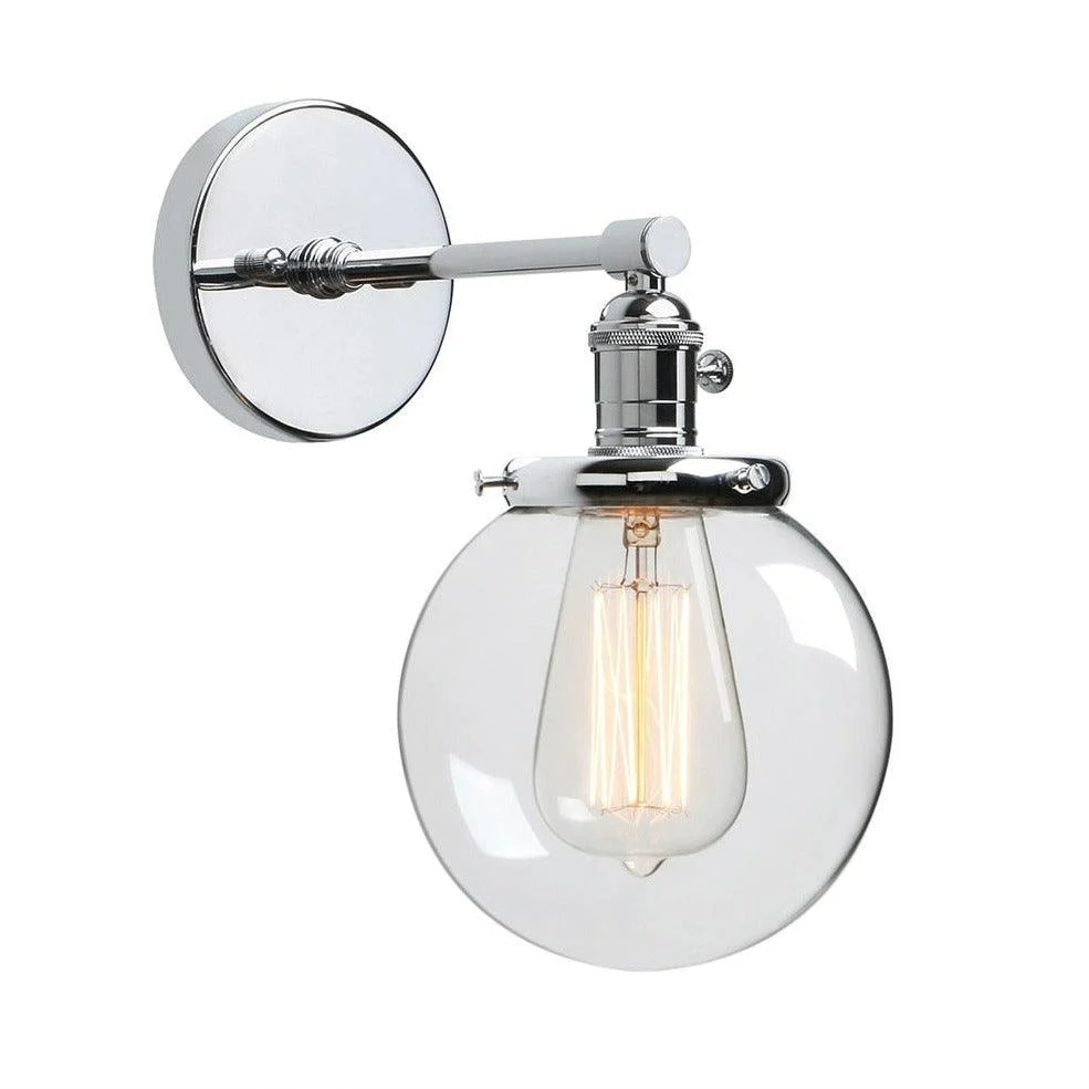 Homeko - Glass Globe Wall Sconce -