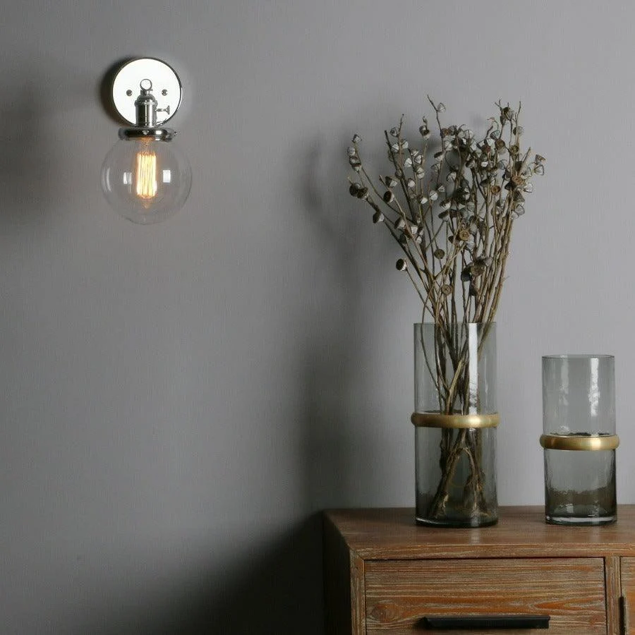 Homeko - Glass Globe Wall Sconce -