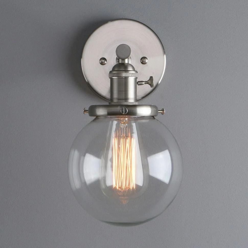 Homeko - Glass Globe Wall Sconce -