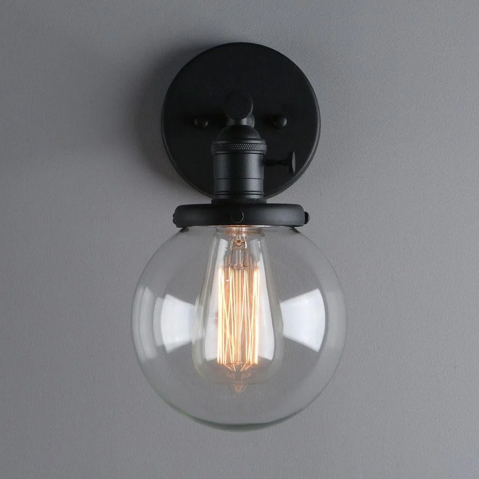 Homeko - Glass Globe Wall Sconce -