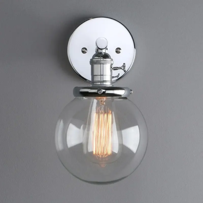 Homeko Glass Globe Wall Sconce