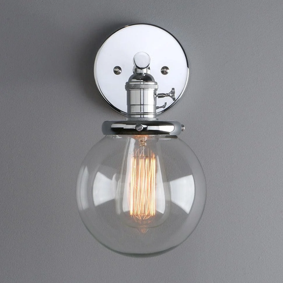 Homeko - Glass Globe Wall Sconce -