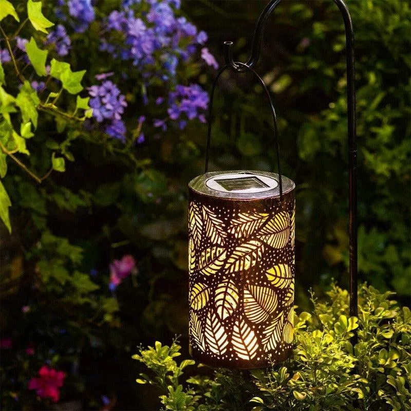 Homeko - Leaf Pattern Shadow Cast Lantern -