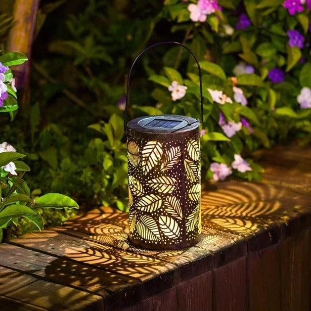 Homeko - Leaf Pattern Shadow Cast Lantern -