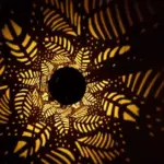 Homeko Leaf Pattern Shadow Cast Lantern