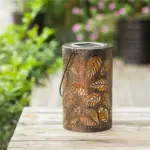 Homeko Leaf Pattern Shadow Cast Lantern