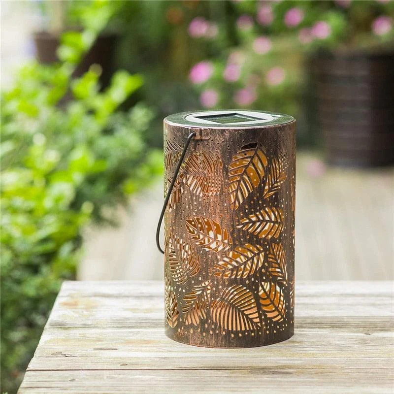 Homeko - Leaf Pattern Shadow Cast Lantern -