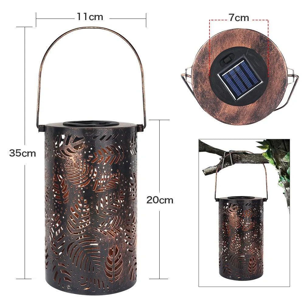 Homeko - Leaf Pattern Shadow Cast Lantern -