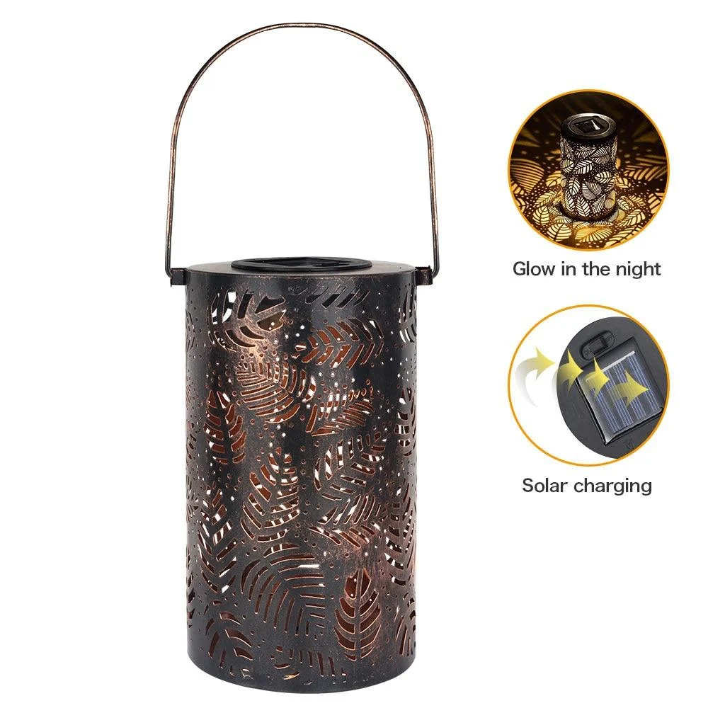 Homeko - Leaf Pattern Shadow Cast Lantern -