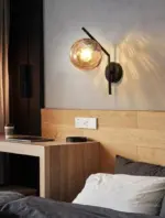 Homeko Modern Glass Globe Wall Light