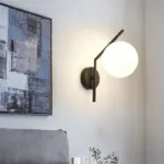 Homeko Modern Glass Globe Wall Light