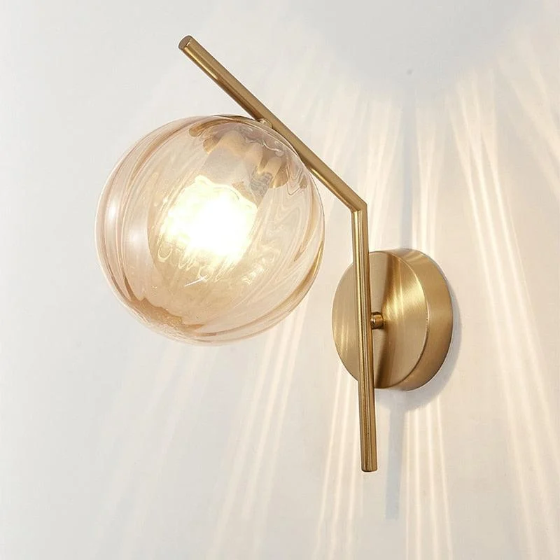 Homeko - Modern Glass Globe Wall Light -