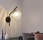 Homeko Modern Glass Globe Wall Light