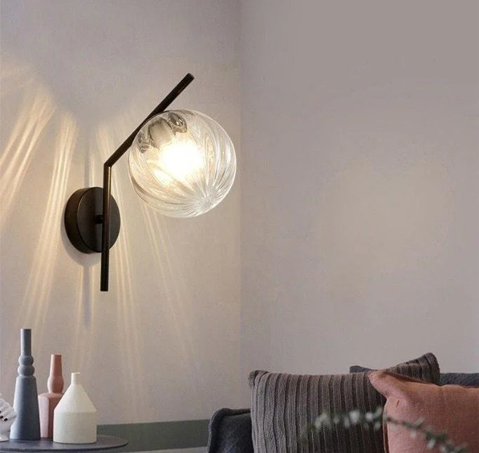 Homeko - Modern Glass Globe Wall Light -