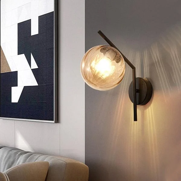 Homeko - Modern Glass Globe Wall Light -