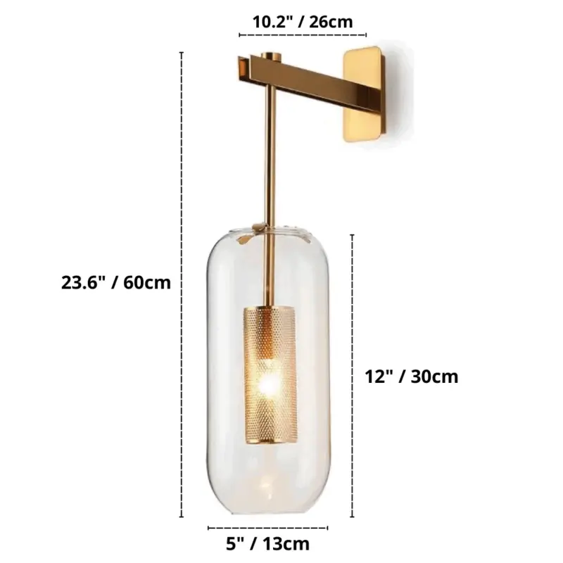 Homeko Modern Glass Wall Lamp