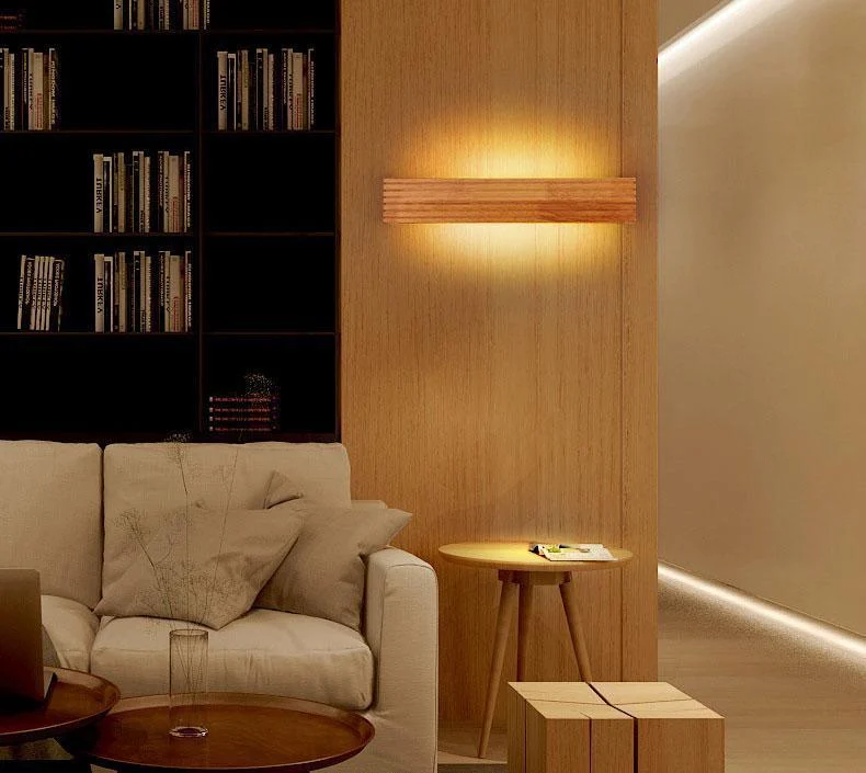 Homeko - Modern Japanese Wooden Wall Lamp -