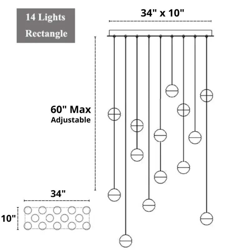 Homeko Modern Multi Bulb Chandelier