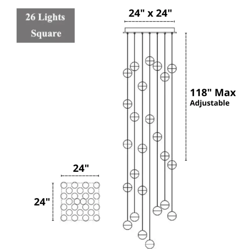 Homeko Modern Multi Bulb Chandelier