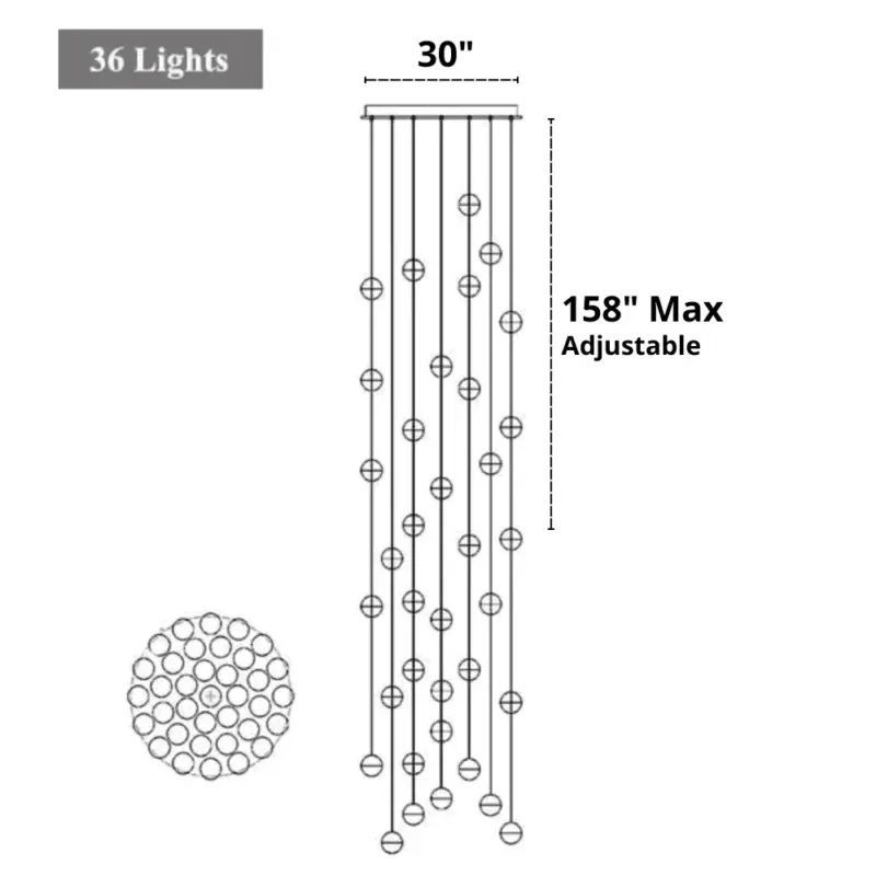 Homeko Modern Multi Bulb Chandelier