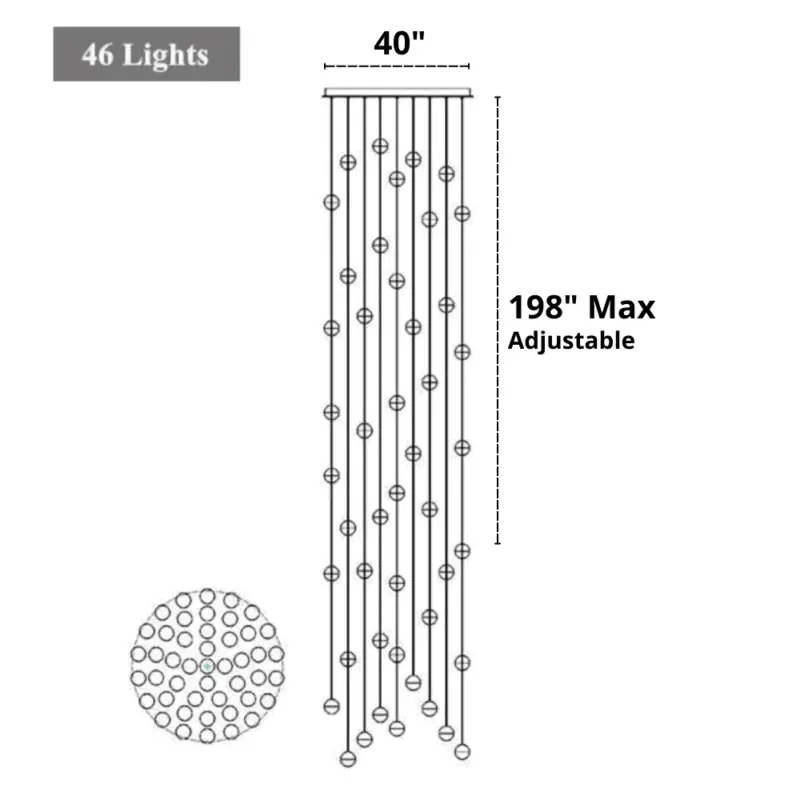 Homeko Modern Multi Bulb Chandelier
