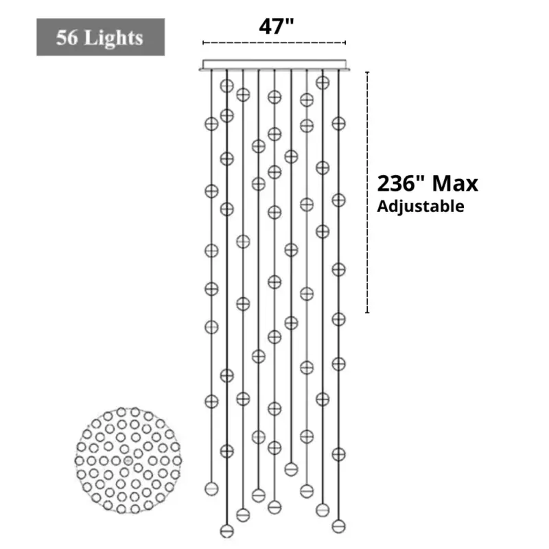 Homeko Modern Multi Bulb Chandelier