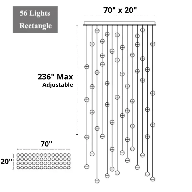 Homeko Modern Multi Bulb Chandelier