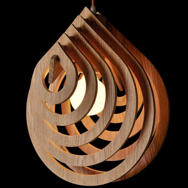 Homeko - Modern Wood Pendant Light -