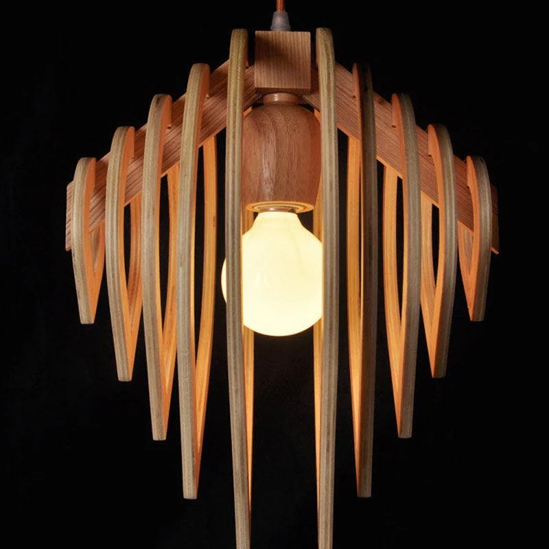 Homeko - Modern Wood Pendant Light -