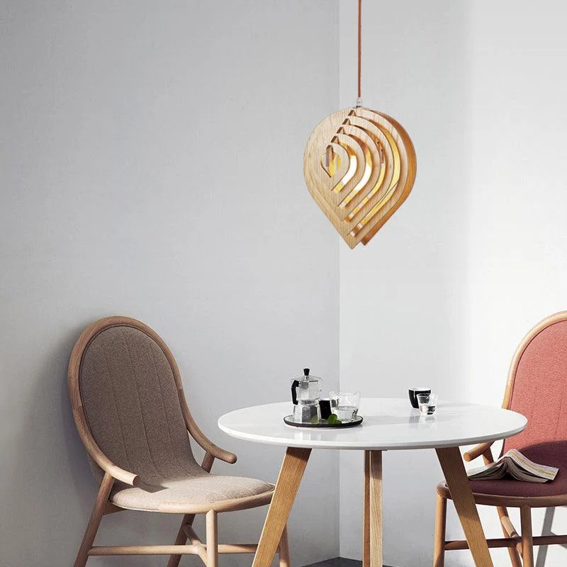 Homeko - Modern Wood Pendant Light -