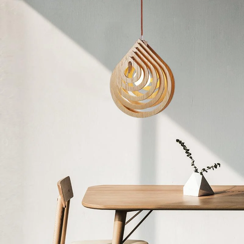 Homeko - Modern Wood Pendant Light -