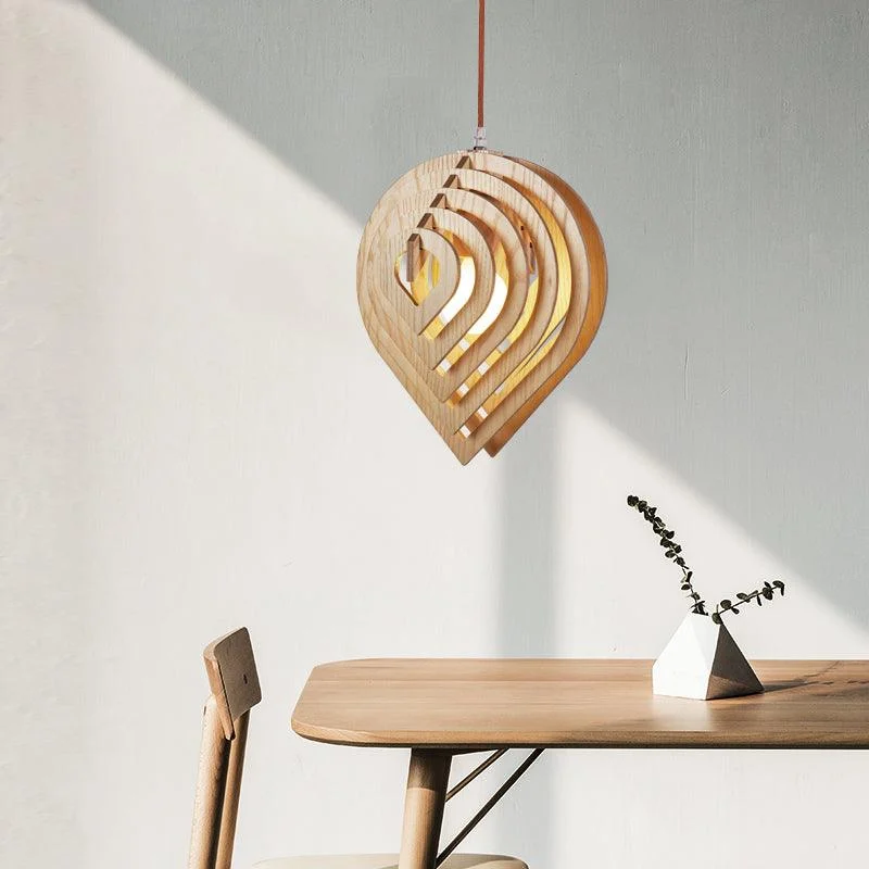 Homeko - Modern Wood Pendant Light -