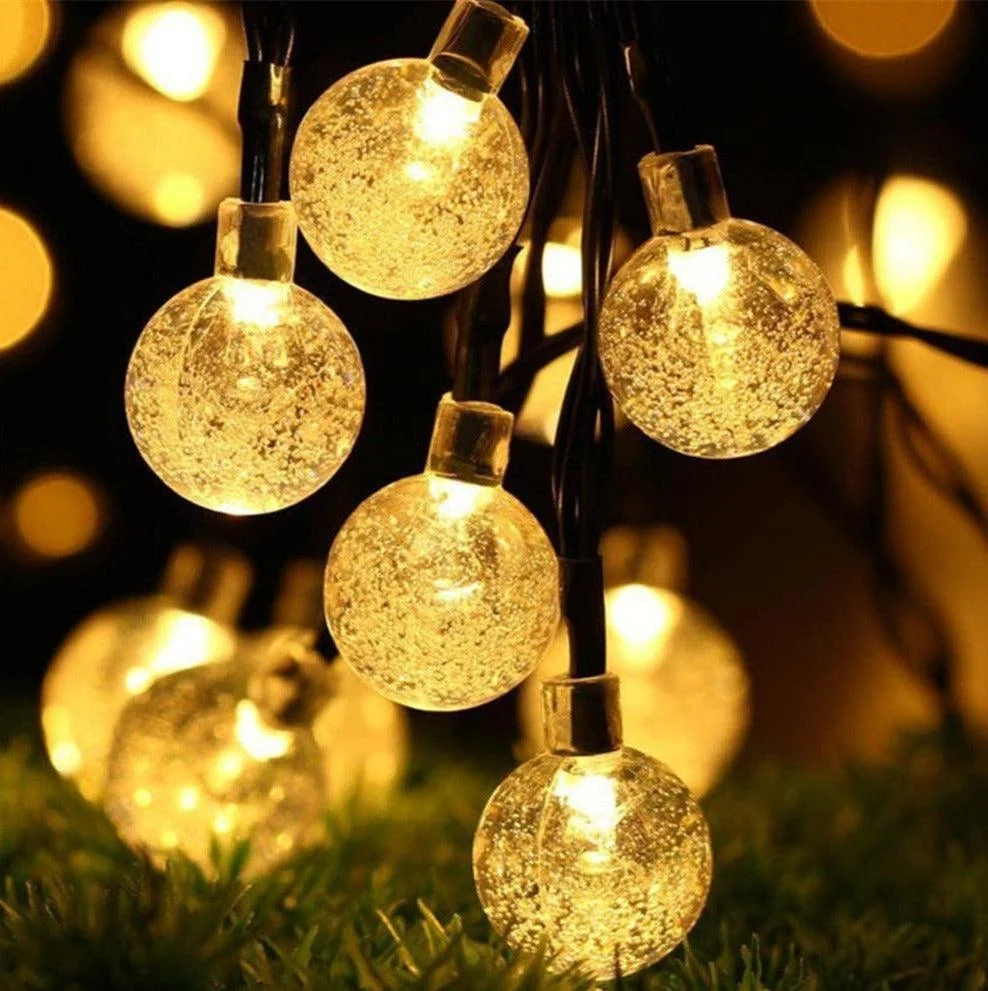 Homeko - Solar Powered LED Globe String Lights -