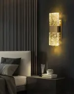 Homeko Textured Glass Crystal Wall Sconce
