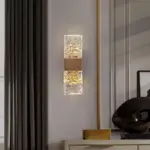 Homeko Textured Glass Crystal Wall Sconce