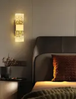 Homeko Textured Glass Crystal Wall Sconce