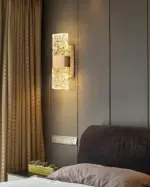 Homeko Textured Glass Crystal Wall Sconce
