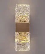 Homeko Textured Glass Crystal Wall Sconce
