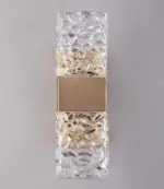 Homeko Textured Glass Crystal Wall Sconce