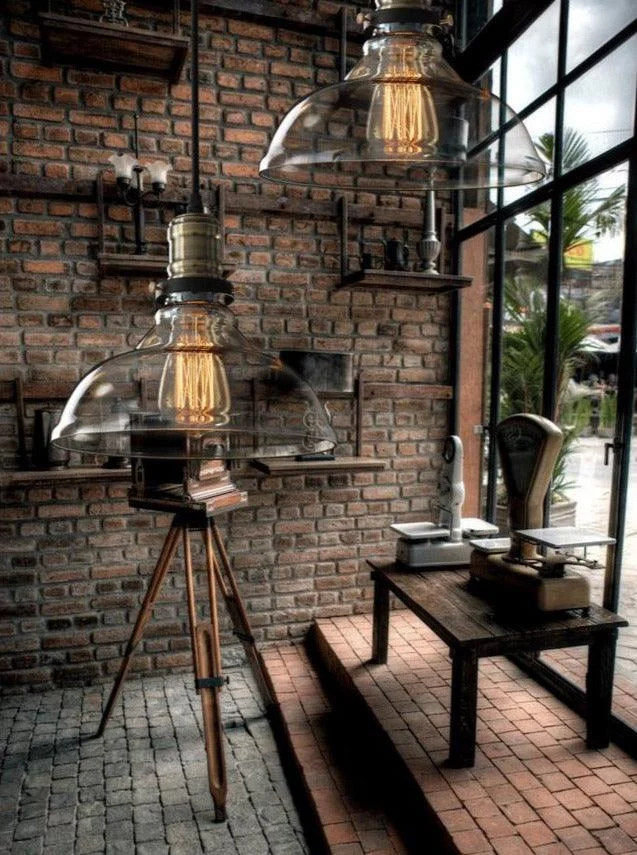 Homeko - Vintage Glass Pendant Light -