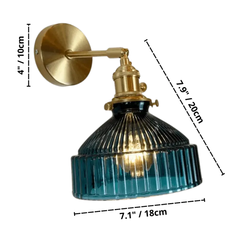 Homeko Vintage Glass Wall Lamps