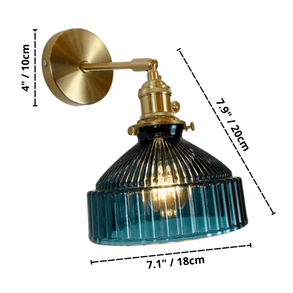 Homeko - Vintage Glass Wall Lamps -